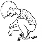 Dibujo para colorear Verbo Defecar Dibujo De Nino Haciendo Popo En El Piso Para Pintar Y Colorear
