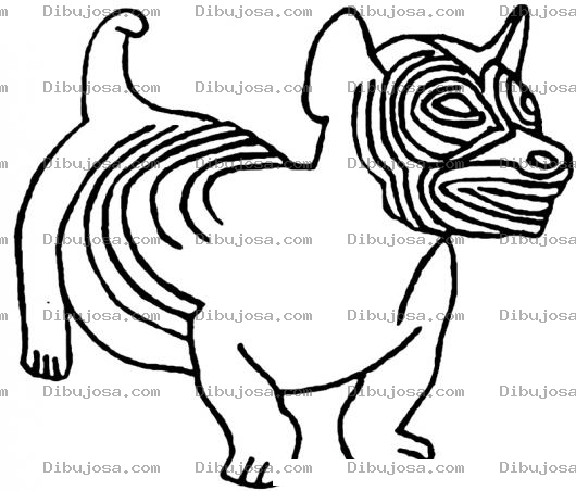 Dibujo para colorear Perro Cholo Dibujo De Perro Marero Tatuado De La Cara Para Pintar Y Colorear