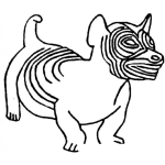 Dibujo para colorear Perro Cholo Dibujo De Perro Marero Tatuado De La Cara Para Pintar Y Colorear