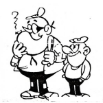 Dibujo para colorear Ladrones Dibujo De Dos Ladrones Amigos Para Pintar Y Colorear Al Gordo Y Al Chico