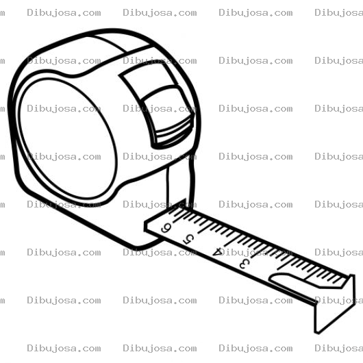 Dibujo para colorear Dibujo De Metro De Metal De Carpintero O Albanil Para Pintar Y Colorear