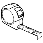 Dibujo para colorear Dibujo De Metro De Metal De Carpintero O Albanil Para Pintar Y Colorear
