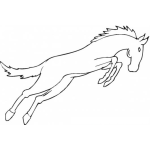 Dibujo para colorear El Salto Del Caballo Dibujo De Caballo Saltando Para Pintar Y Colorear