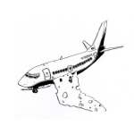 Dibujo para colorear Aviones Dibujo De Avion Con Alas De Queso Derretidas Para Pintar Y Colorear