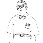 Dibujo para colorear Dibujo de un nerd para colorear