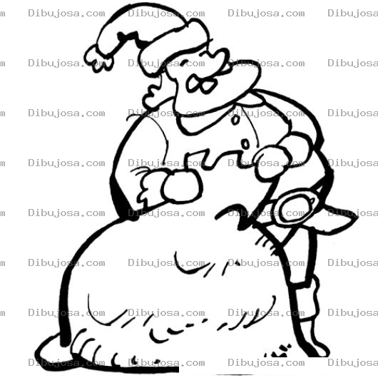 Dibujo para colorear La Bolsa De Juguetes De Santaclaus Para Pintar Y Colorear El Saco Del Viejito Pascuero