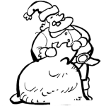 Dibujo para colorear La Bolsa De Juguetes De Santaclaus Para Pintar Y Colorear El Saco Del Viejito Pascuero