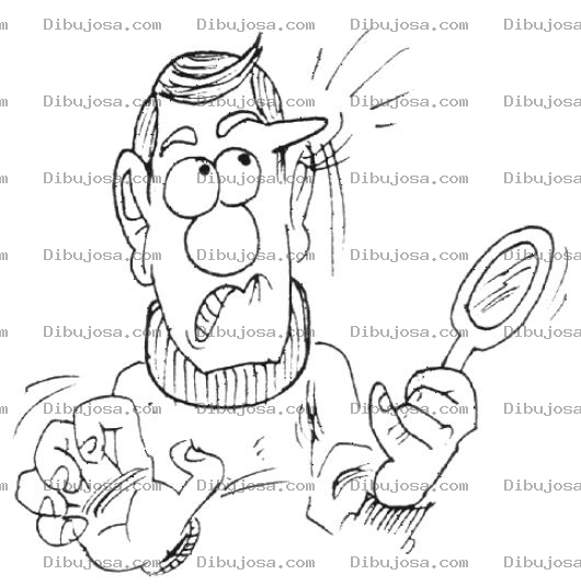 Dibujo para colorear Chinchon Dibujo De Hombre Con Un Barro Nacido Espinilla Y Chinchon En La Frente Para Pintar Y Colorear Chinchonchinchon
