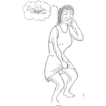 Dibujo para colorear Dibujo De Mujer Con Mal Olor Vaginal Para Pintar Y Colorear