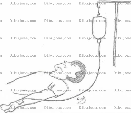 Dibujo para colorear Suero Intravenoso Dibujo De Hombre Ensuerado Para Pintar Y Colorear