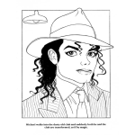 Dibujo para colorear Colorear a Michael Jackson