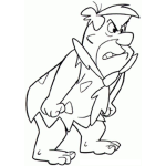 Dibujo para colorear Dibujo De Pedro Picapiedra Enojado Para Pintar Y Colorear A Pedropicapiedra Bravo
