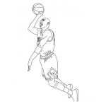 Dibujo para colorear Colorear a Michael Jordan