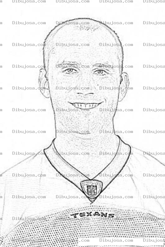 Dibujo para colorear Matt Schaub NFL Coloring Page Dibujo De Mattshacub Jugador De Futbol Americano Para Pintar Y Colorear