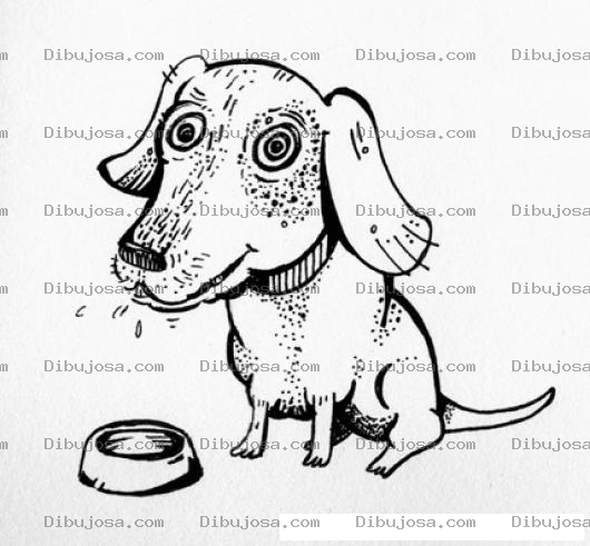 Dibujo para colorear La Necesidad Tiene Cara De Perro Dibujo De Perro Hambriento Para Pintar Y Colorear La Cara De La Necesidad