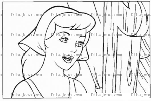 Dibujo para colorear Dibujo De La Cara De Cenicienta Para Pintar Y Colorear A La Princesa Cindirela Cinderella