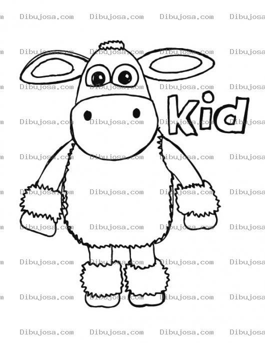 Dibujo para colorear Dibujo De Ovejita Kid Para Pintar Y Colorear