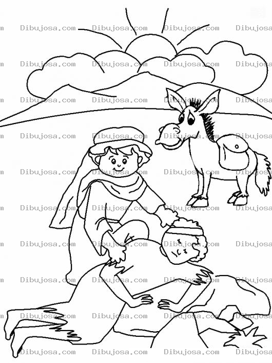 Dibujo para colorear Elbuensamaritano Dibujo Del Buen Zamaritano Para Pintar Y Colorear Al Samaritano De La Biblia