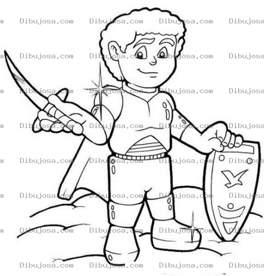 Dibujo para colorear La Armadura De DIOS Para Pintar Y Colorear Dibujo De La ArmaduradeDios Con La Espada El Yelmo Y El Escudo De La Verdad