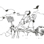 Dibujo para colorear En Tierra De Ciegos El Tuerto Es Rey Dibujo De Un Ciego Guiando A Otra Ciega Para Pintar Y Colorear Al Tuertorey En Tierradeciegos