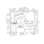 Dibujo para colorear Dibujo De Nina Con Gato Para Pintar Y Colorear