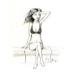 Dibujo para colorear Dibujo De Mujer En Bikini Para Pintar Y Colorear