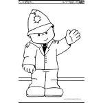 Dibujo para colorear Dibujo De Nino Policia Para Pintar Y Colorear