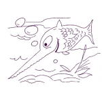 Dibujo para colorear Pezespada Dibujo De Pez Espada Para Pintar Y Colorear