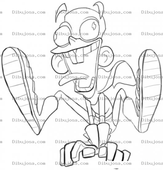 Dibujo para colorear Dibujo De Chico Loco Para Pintar Y Colorear