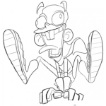 Dibujo para colorear Dibujo De Chico Loco Para Pintar Y Colorear