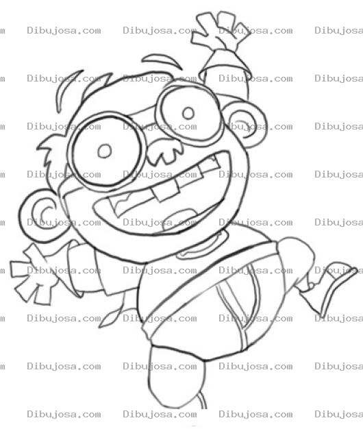 Dibujo para colorear Dibujo De Viejo Loco En Calzones Para Pintar Y Colorear Viejo En Calzoncillo