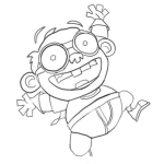 Dibujo para colorear Dibujo De Viejo Loco En Calzones Para Pintar Y Colorear Viejo En Calzoncillo