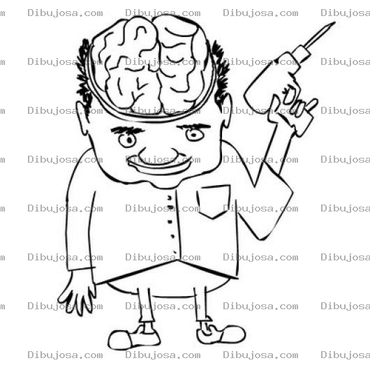 Dibujo para colorear Dibujo De Hombre Con El Cerebro Destapado Para Pintar Y Colorear Sesos Del Cerebro