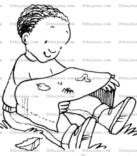 Dibujo para colorear Animalitos Chiquitos Dibujo De Nino Observando A Un Gusano Y A Una Arana Para Pintar Y Colorear