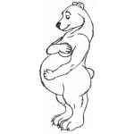 Dibujo para colorear Osa Embarazada Para Pintar Y Colorear