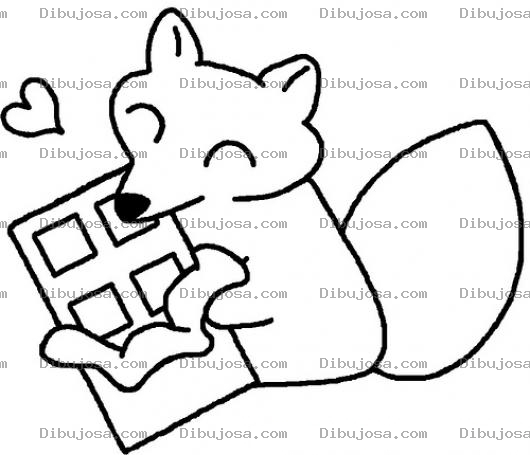 Dibujo para colorear El Zorro De Firefox Enamorado De Una Pagina De Internet Para Pintar Y Colorear Dibujo De Zorrito