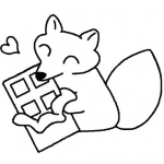 Dibujo para colorear El Zorro De Firefox Enamorado De Una Pagina De Internet Para Pintar Y Colorear Dibujo De Zorrito