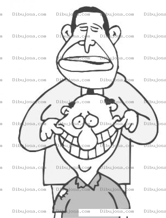 Dibujo para colorear Risa Forzada Dibujo De Sonrisa Falsa Y A La Fuerza Para Pintar Y Colorear