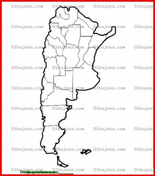 Dibujo para colorear Dibujo para pintar mapa de Argentina