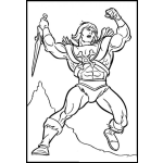 Dibujo para colorear Dibujo De Heman Con Su Espada Para Pintar Y Colorear Espadazo De He Man