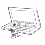 Dibujo para colorear Laptop Potente Dibujo De Laptop Gigante Para Pintar Y Colorear