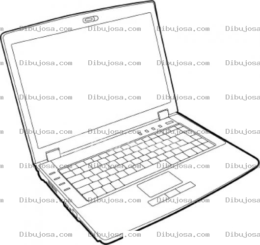 Dibujo para colorear Computadora Portatil Dibujo De Laptop Con Mouse Pad Para Pintar Y Colorear