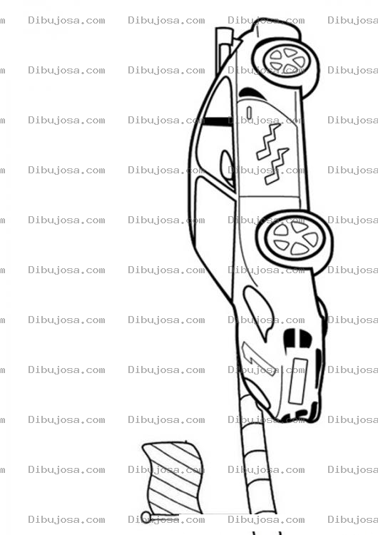 Dibujo para colorear Dibujo De Carro Deportivo De Carreras Para Pintar Y Colorear