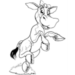 Dibujo para colorear Dibujo De Vaca Feliz Y Contenta Para En Dos Patas Para Pintar Y Colorear Vaquita Bonita