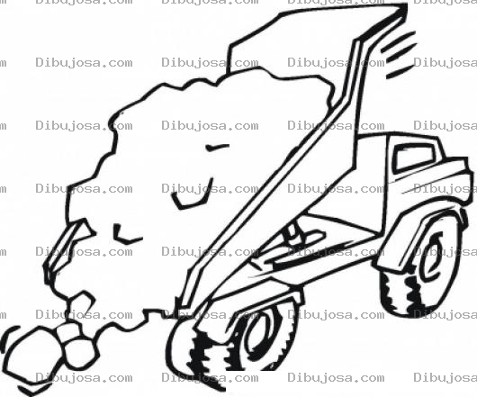 Dibujo para colorear Camiones De Volteo Dibujo De Camion De Palangana Para Pintar Y Colorear