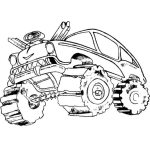 Dibujo para colorear Dibujo De Carro Moustruo Para Pintar Y Colorear Monstercar