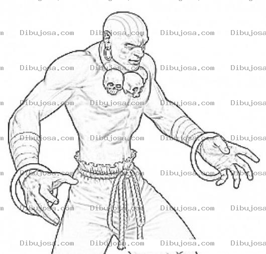 Dibujo para colorear Dibujo De Dhalsim De Street Fighter Para Pintar Y Colorear