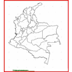 Dibujo para colorear Colorear Mapa de Colombia