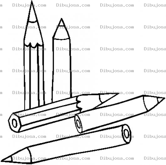 Dibujo para colorear Crayones De Madera Para Pintar Y Colorear