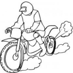Dibujo para colorear Dibujo De Motorista Para Pintar Y Colorear